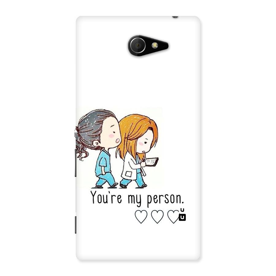 Two Friends In Coat Back Case for Sony Xperia M2