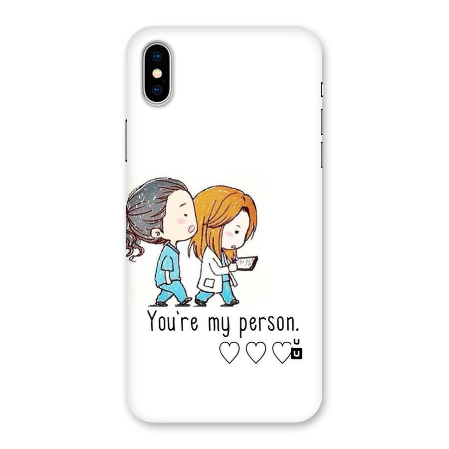 Two Friends In Coat Back Case for iPhone XS