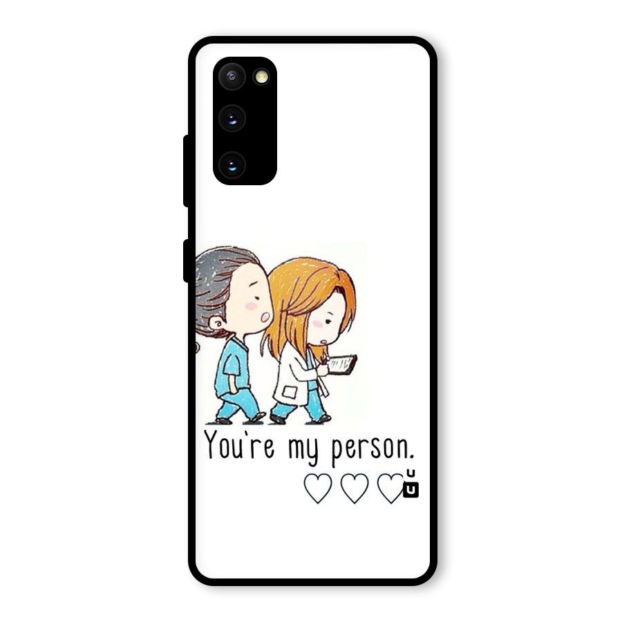 Two Friends In Coat Glass Back Case for Galaxy S20 FE