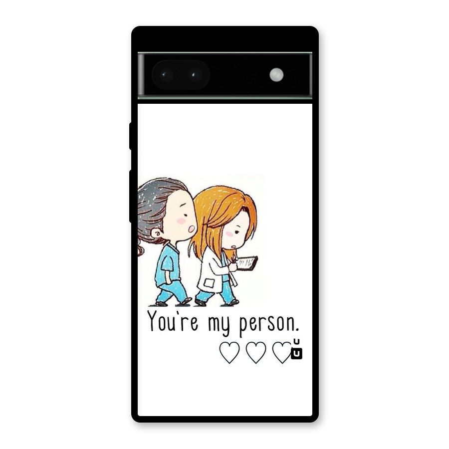 Two Friends In Coat Glass Back Case for Google Pixel 6a