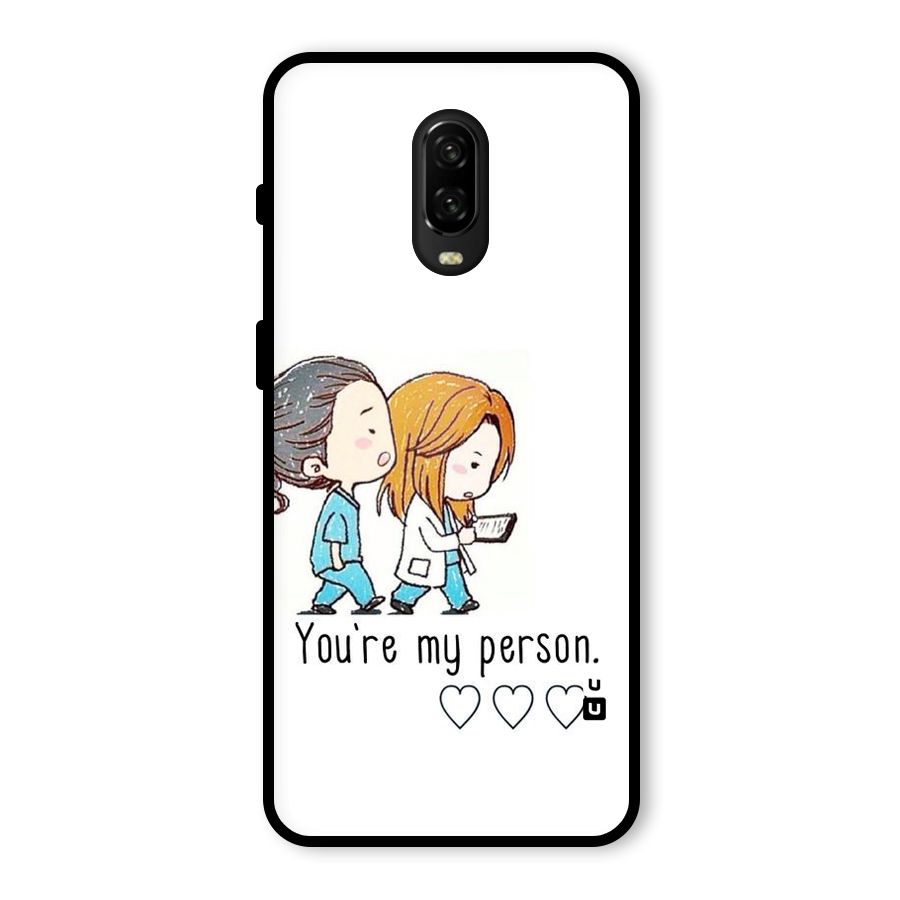 Two Friends In Coat Glass Back Case for OnePlus 6T