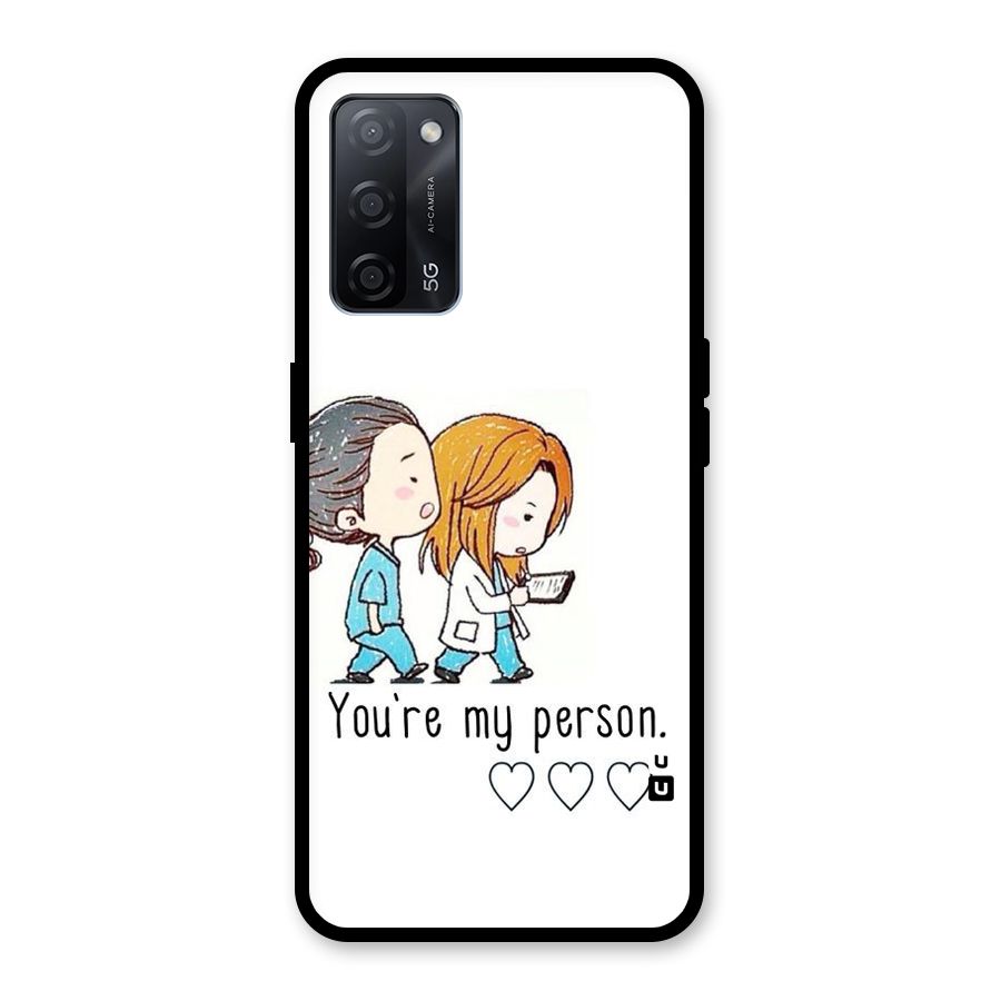 Two Friends In Coat Glass Back Case for Oppo A53s 5G