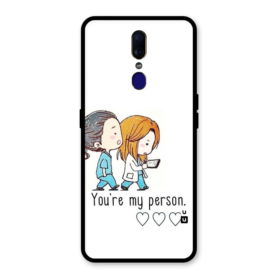 Two Friends In Coat Glass Back Case for Oppo F11