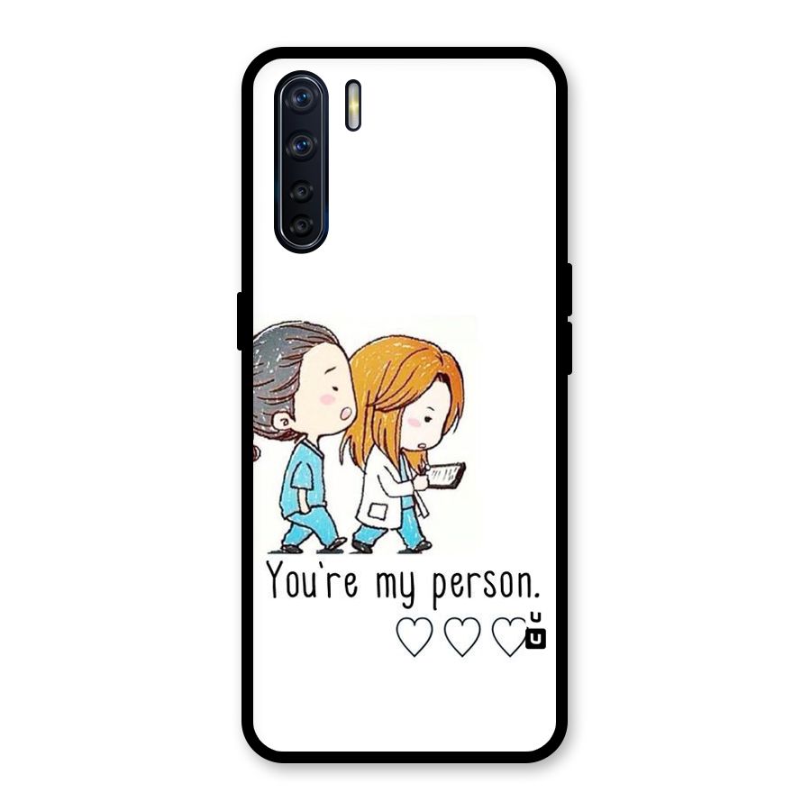 Two Friends In Coat Glass Back Case for Oppo F15