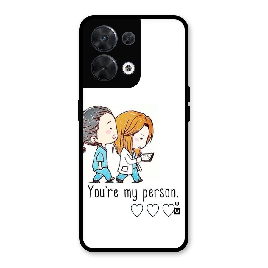 Two Friends In Coat Glass Back Case for Oppo Reno8 5G