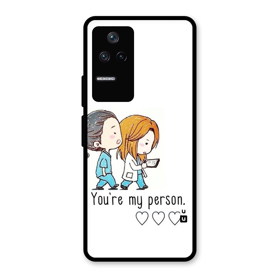 Two Friends In Coat Glass Back Case for Poco F4 5G