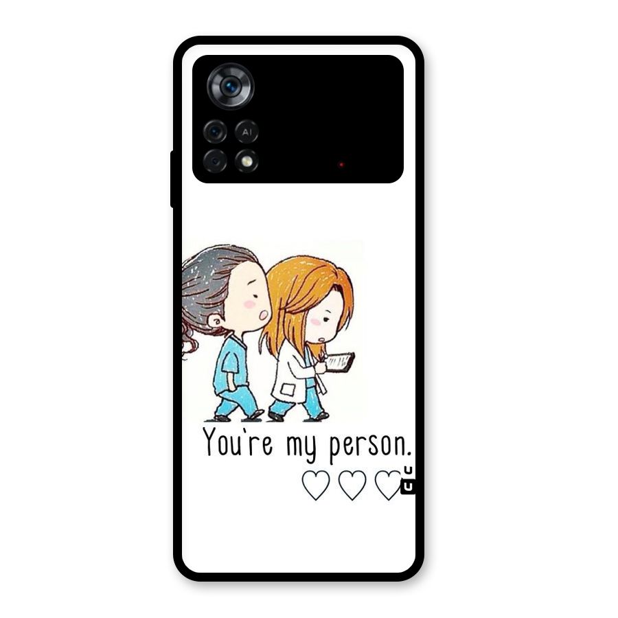Two Friends In Coat Glass Back Case for Poco X4 Pro 5G