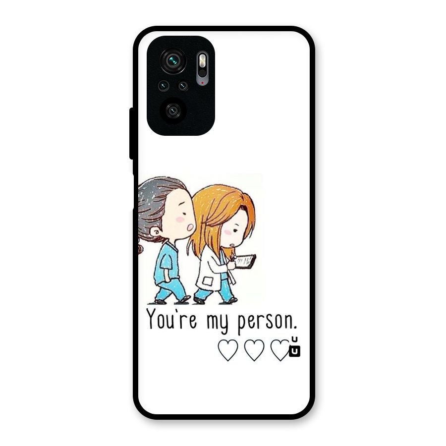 Two Friends In Coat Glass Back Case for Redmi Note 10S