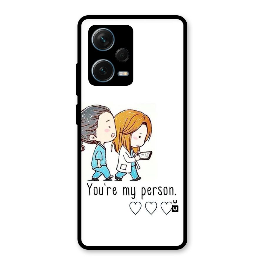 Two Friends In Coat Glass Back Case for Redmi Note 12 Pro Plus 5G
