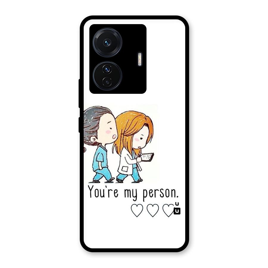 Two Friends In Coat Glass Back Case for Vivo T1 Pro