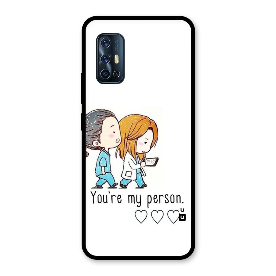 Two Friends In Coat Glass Back Case for Vivo V17