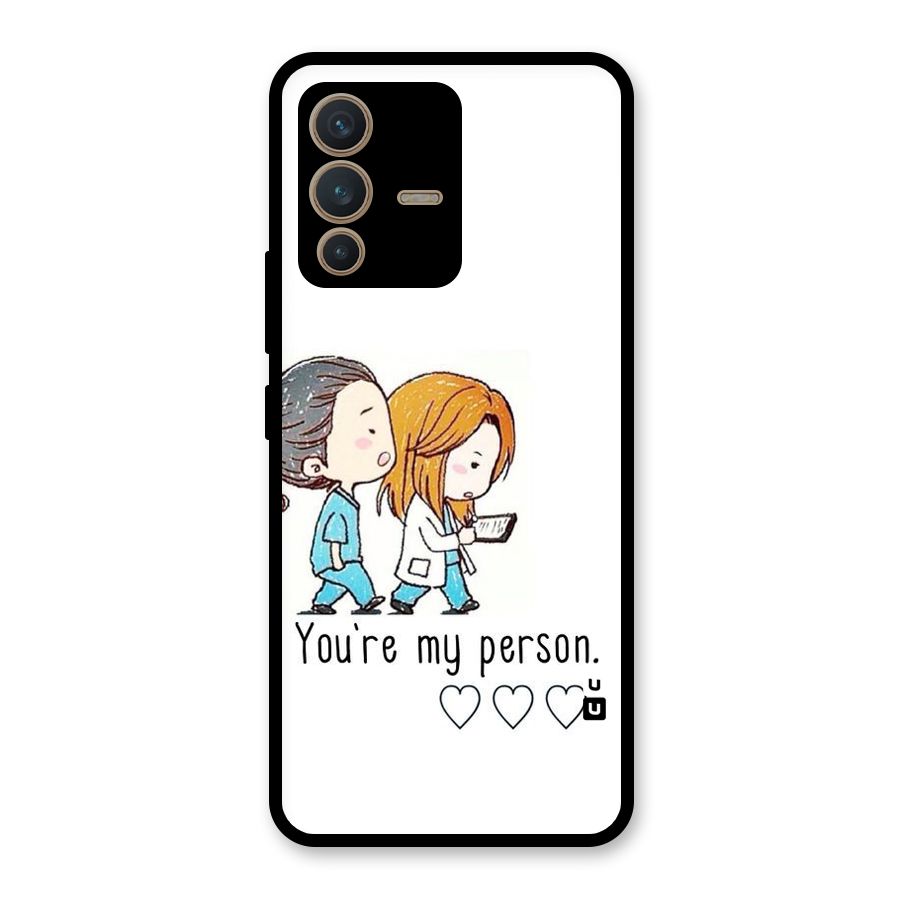 Two Friends In Coat Glass Back Case for Vivo V23 5G