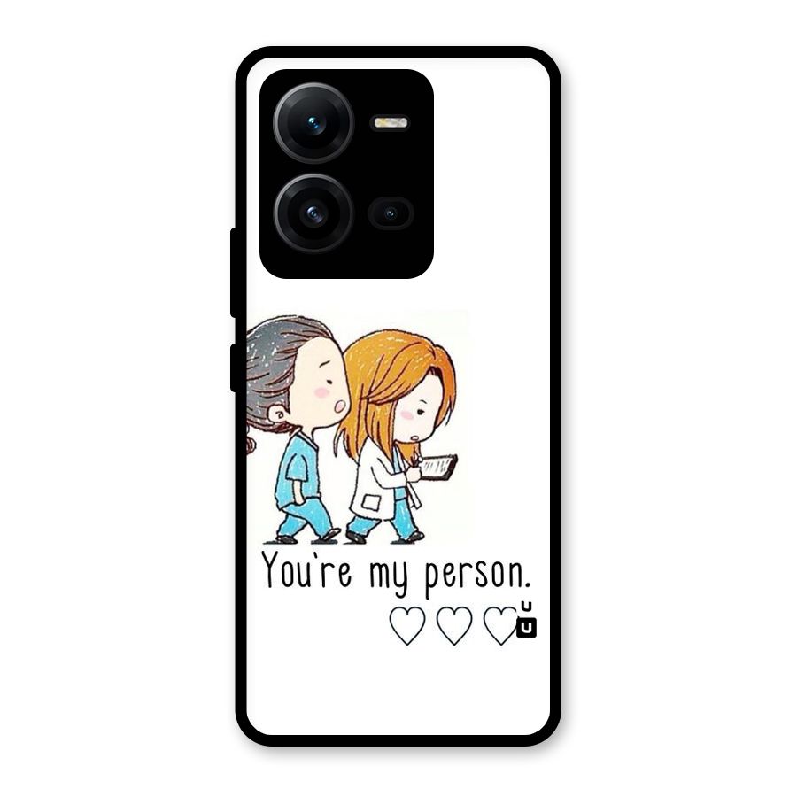 Two Friends In Coat Glass Back Case for Vivo V25