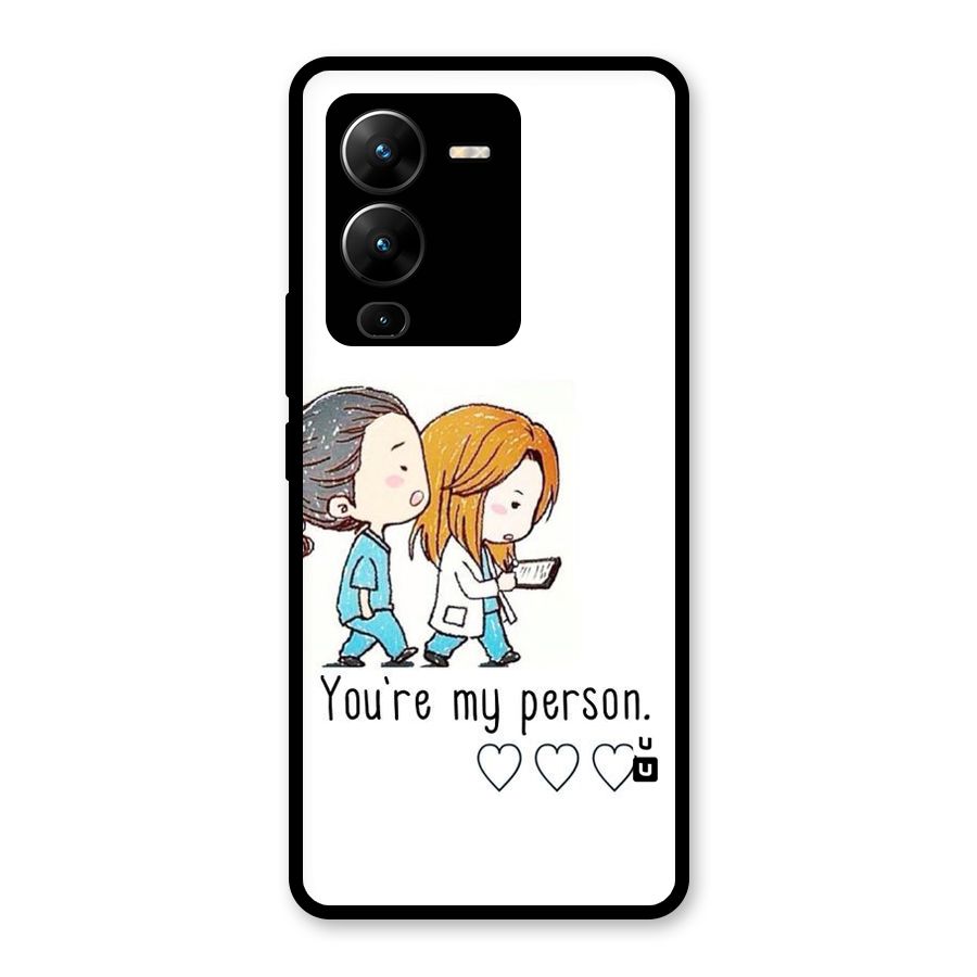 Two Friends In Coat Glass Back Case for Vivo V25 Pro