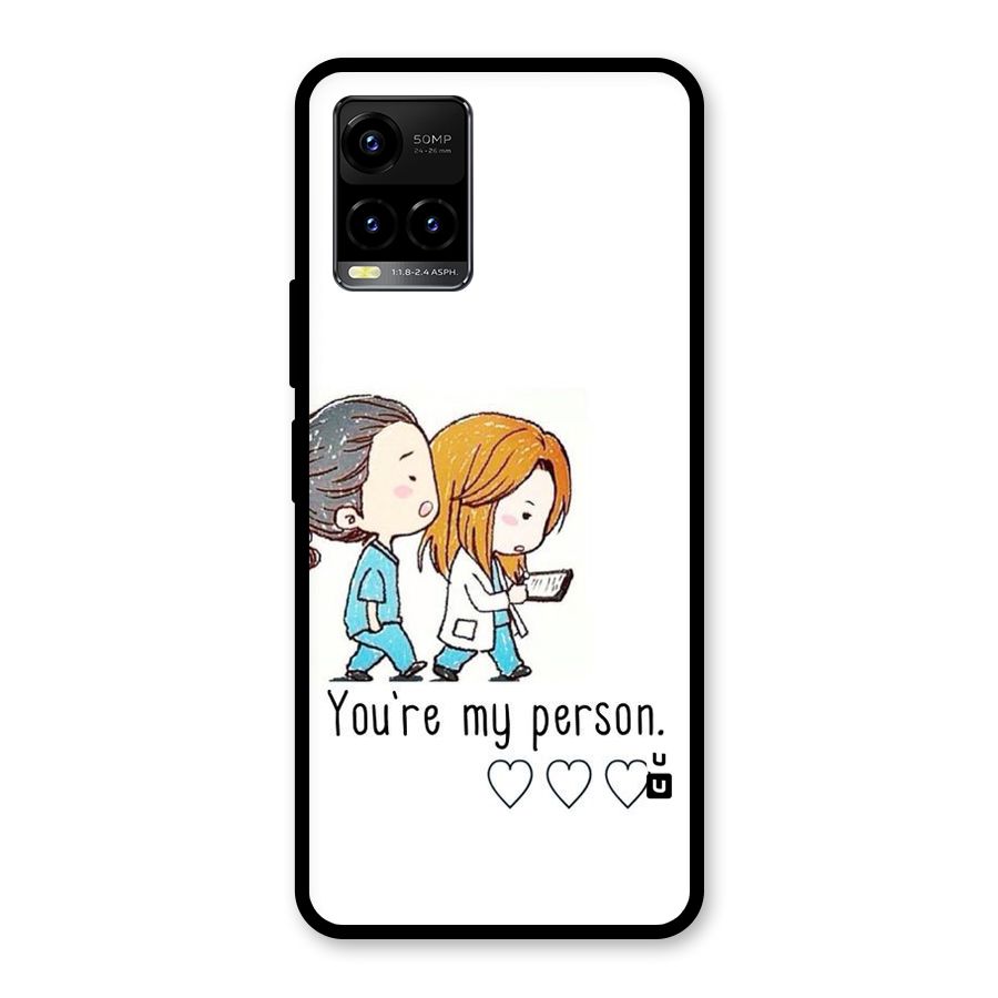 Two Friends In Coat Glass Back Case for Vivo Y21T