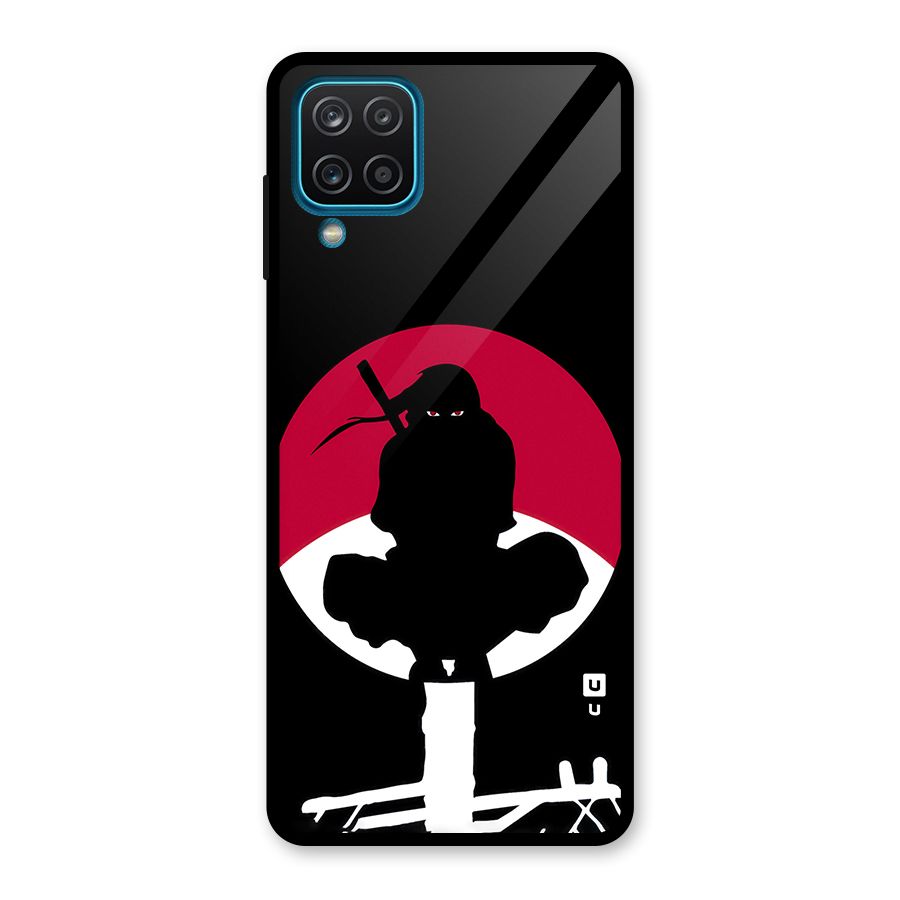Uchiha Itachi Minimalist Glass Back Case for Galaxy A12