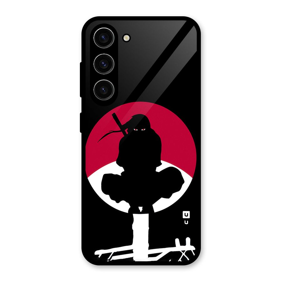 Uchiha Itachi Minimalist Glass Back Case for Galaxy S23