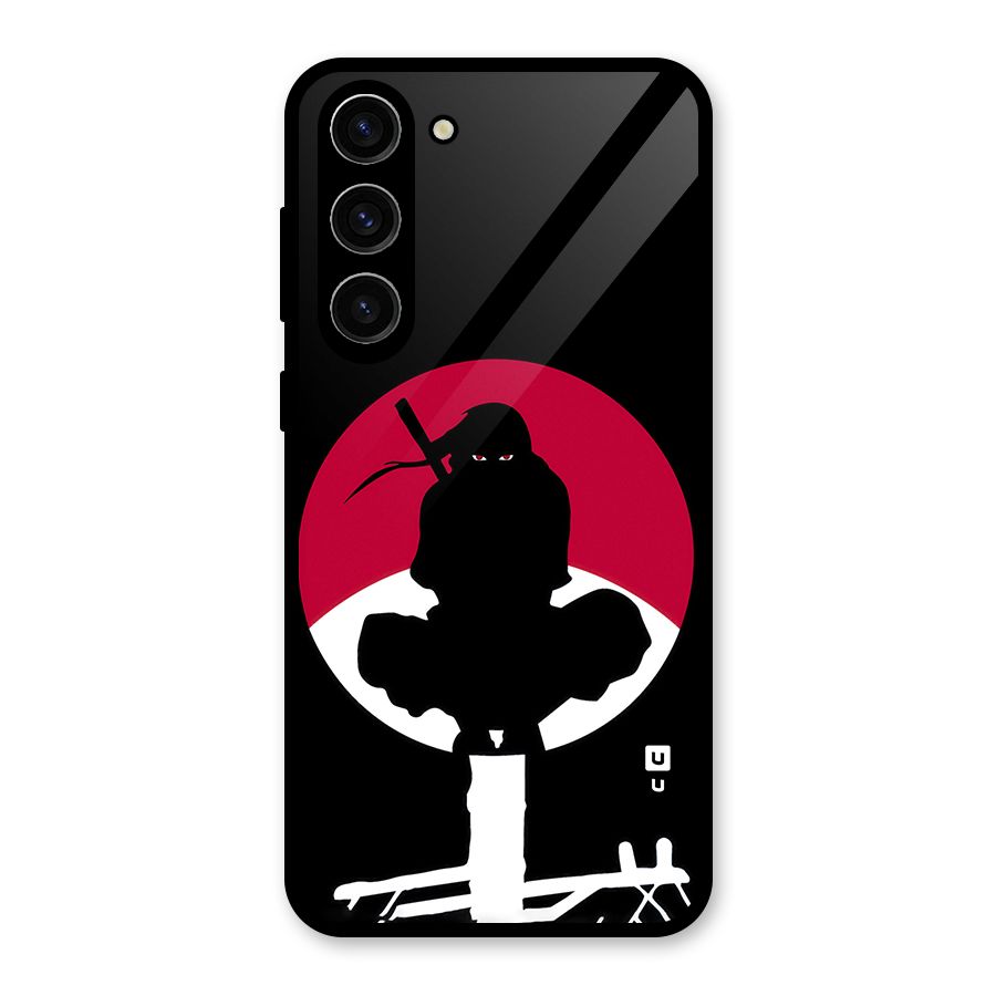 Uchiha Itachi Minimalist Glass Back Case for Galaxy S23 Plus