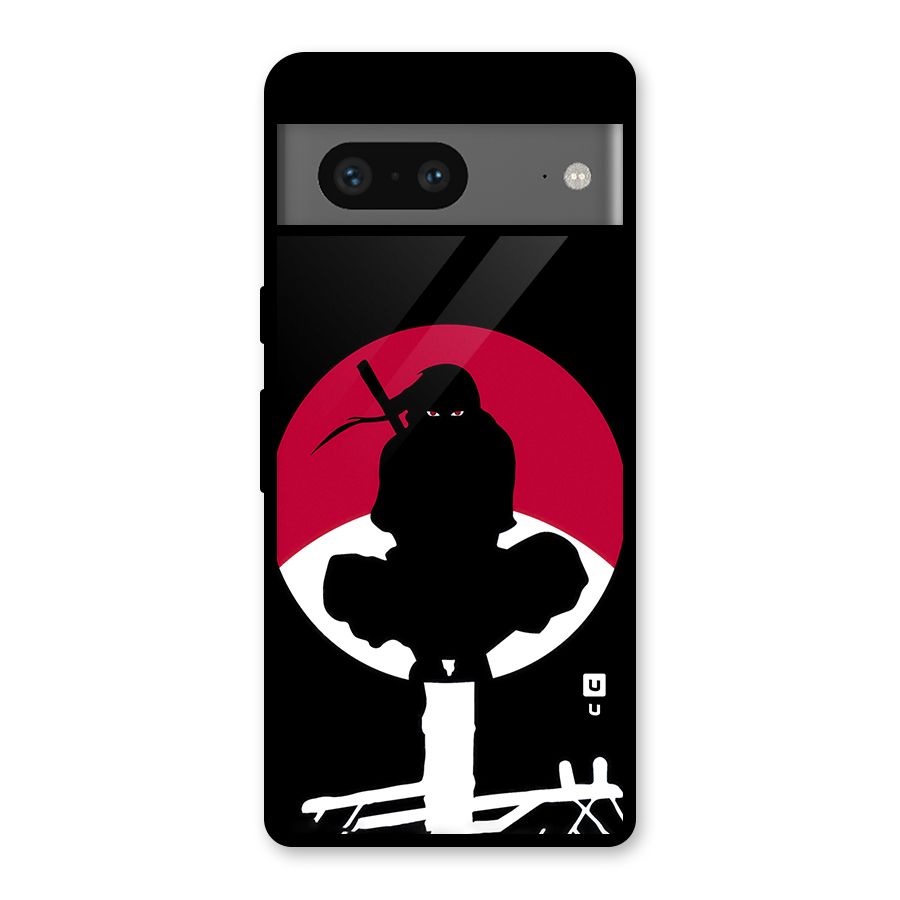 Uchiha Itachi Minimalist Glass Back Case for Google Pixel 7