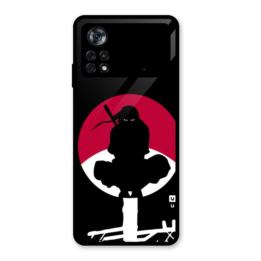 Uchiha Itachi Minimalist Glass Back Case for Poco X4 Pro 5G