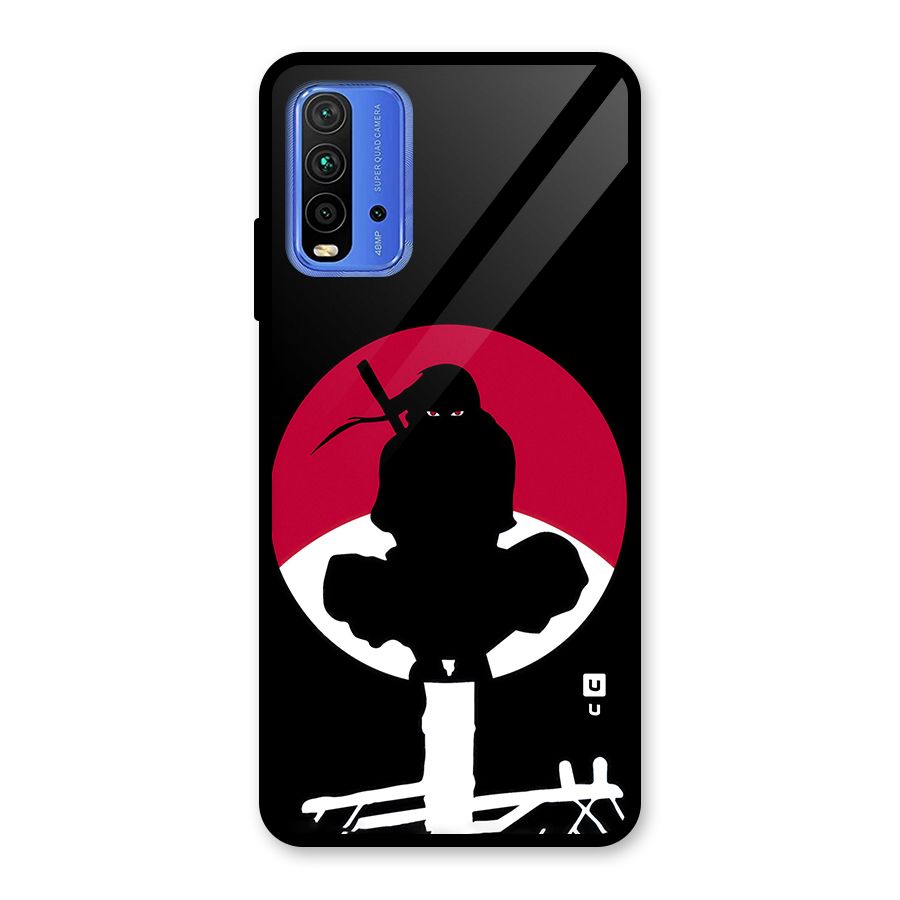 Uchiha Itachi Minimalist Glass Back Case for Redmi 9 Power