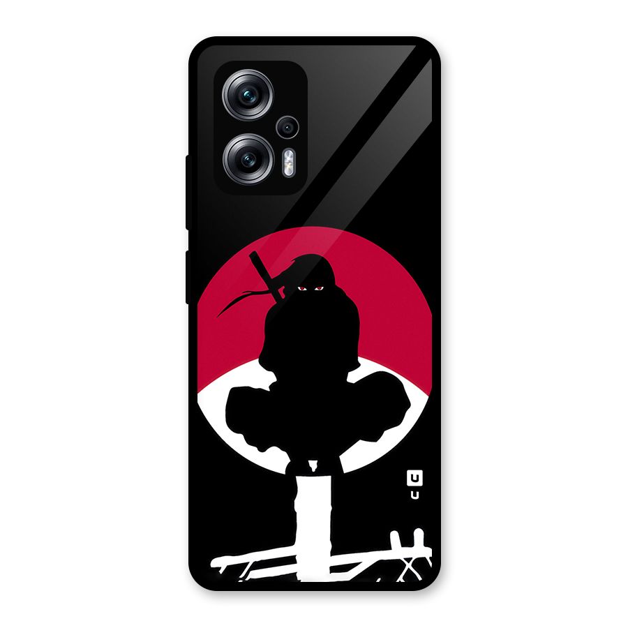 Uchiha Itachi Minimalist Glass Back Case for Redmi K50i