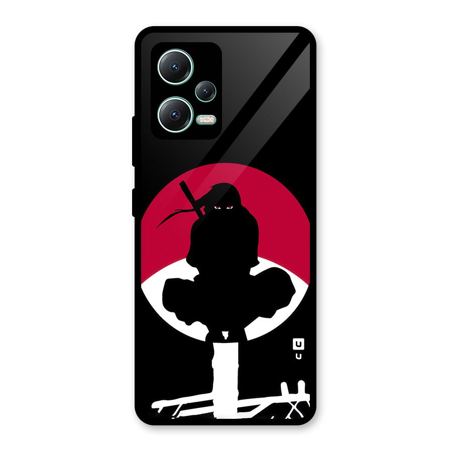 Uchiha Itachi Minimalist Glass Back Case for Redmi Note 12 5G