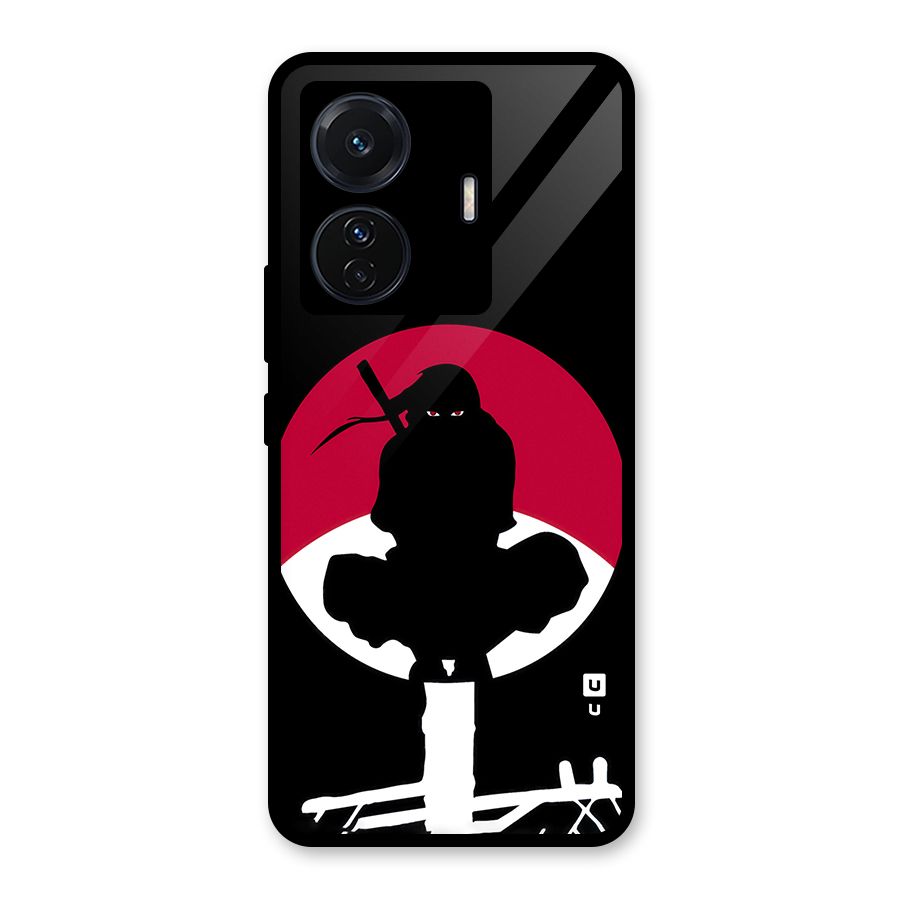 Uchiha Itachi Minimalist Glass Back Case for Vivo T1 Pro