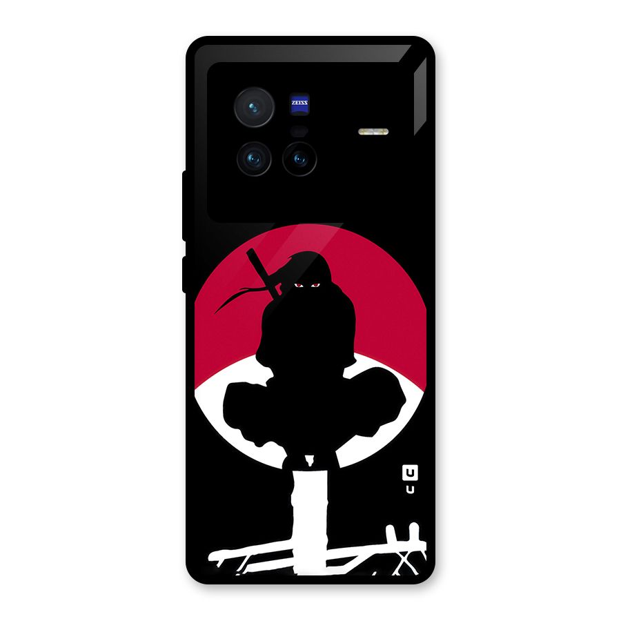 Uchiha Itachi Minimalist Glass Back Case for Vivo X80