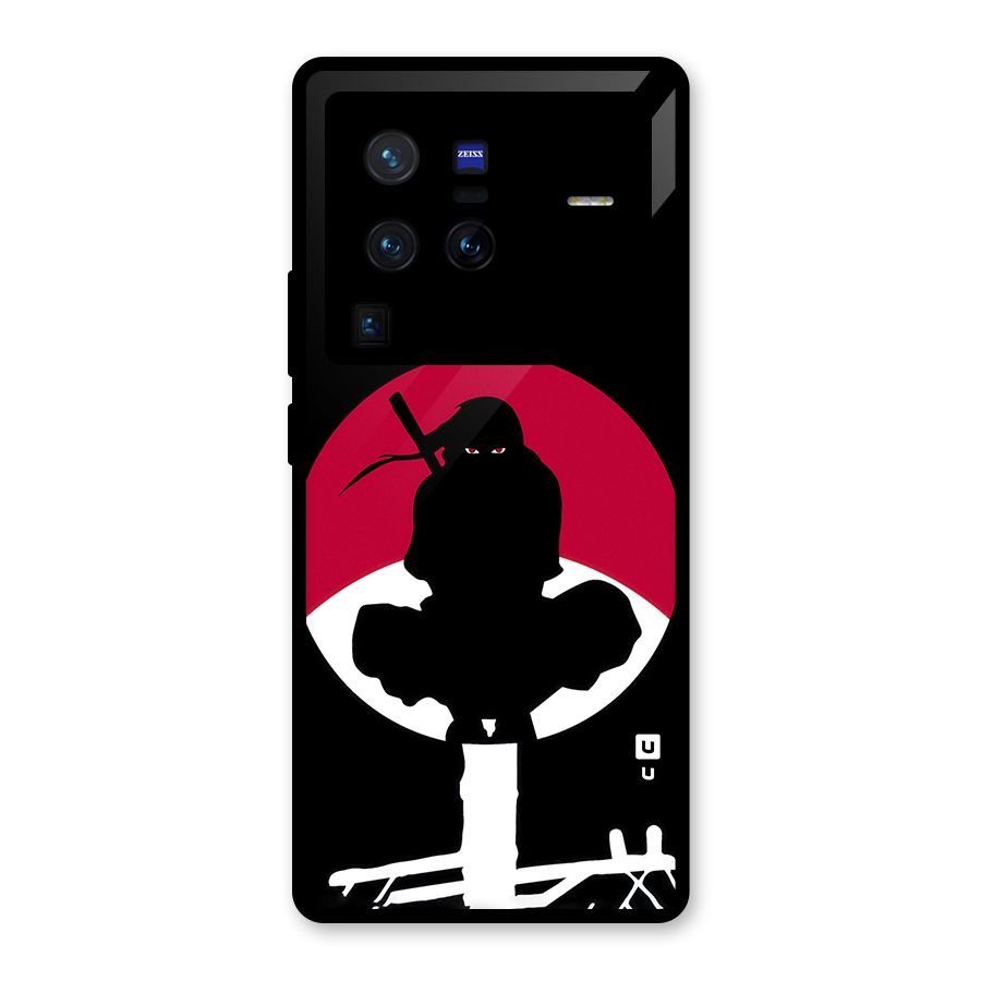 Uchiha Itachi Minimalist Glass Back Case for Vivo X80 Pro