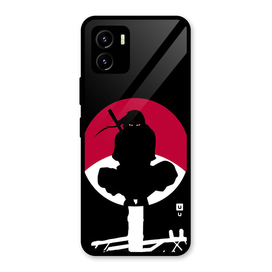 Uchiha Itachi Minimalist Glass Back Case for Vivo Y15s