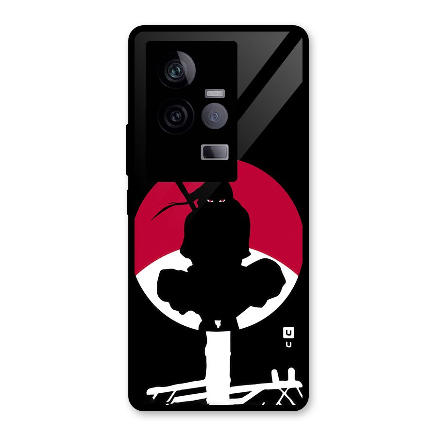 Uchiha Itachi Minimalist Glass Back Case for Vivo iQOO 11 5G