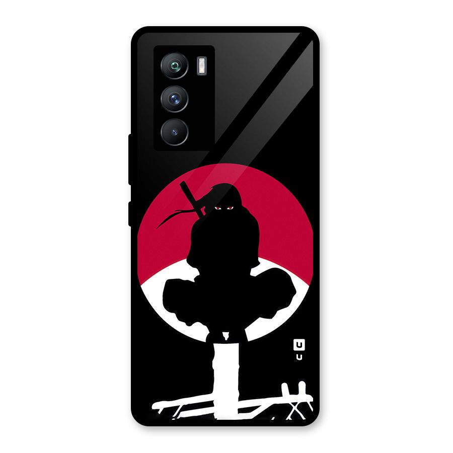 Uchiha Itachi Minimalist Glass Back Case for Vivo iQOO 9 SE