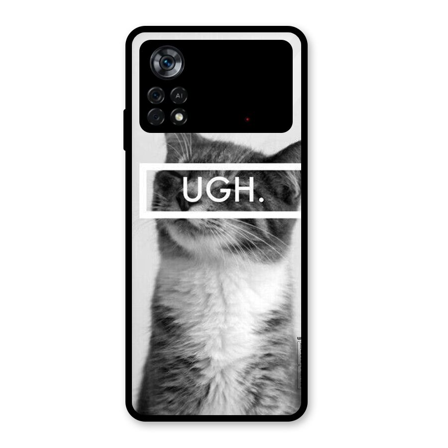 Ugh Kitty Glass Back Case for Poco X4 Pro 5G