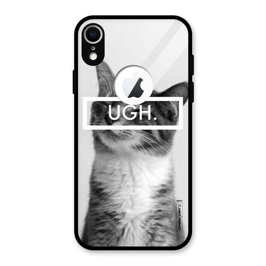 Ugh Kitty Glass Back Case for iPhone XR Logo Cut