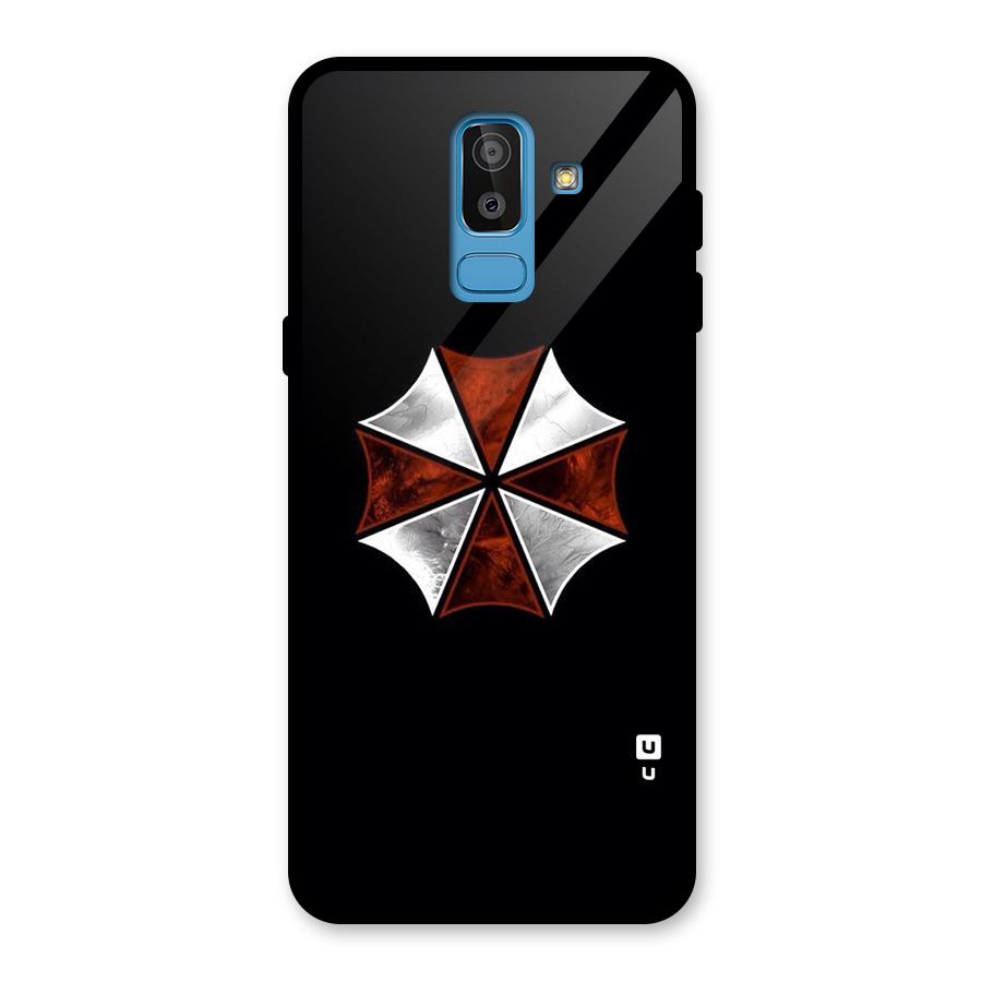Umbrella Design Glass Back Case for Galaxy J8