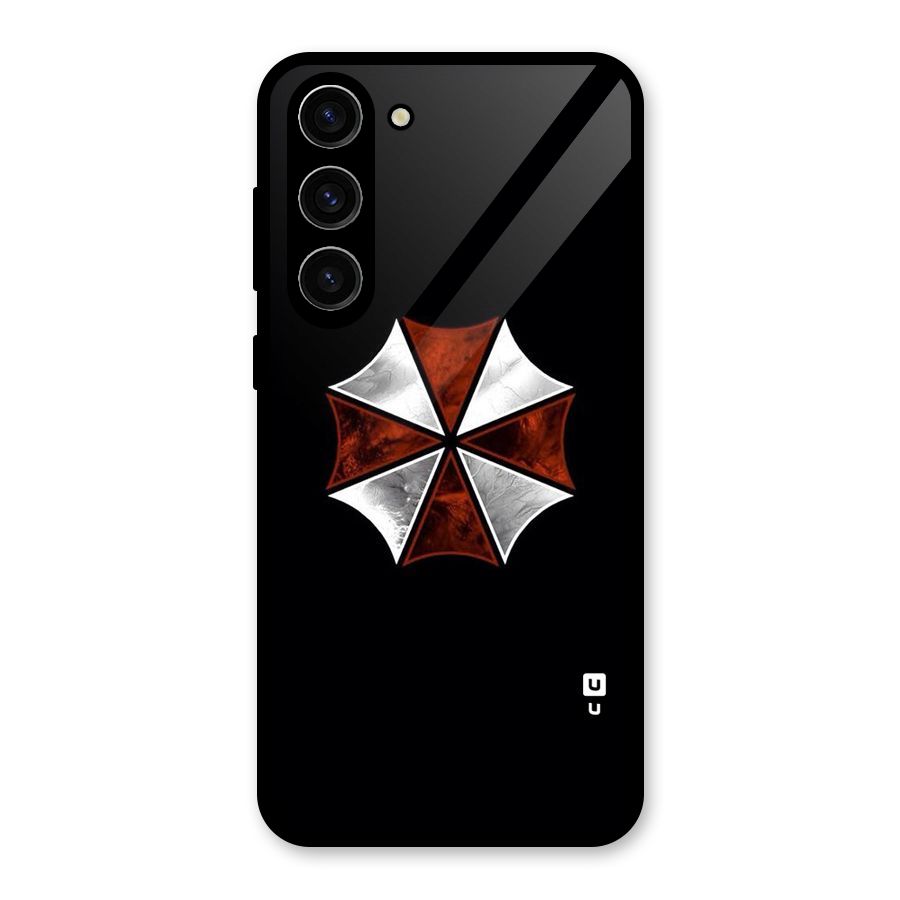 Umbrella Design Glass Back Case for Galaxy S23 Plus