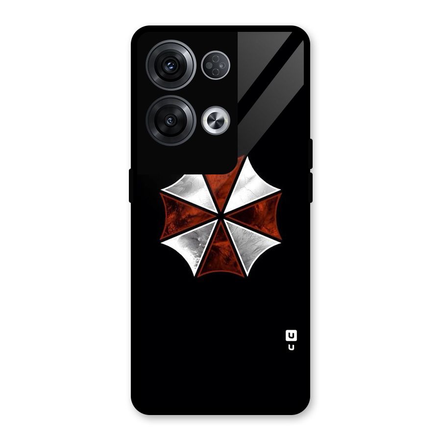 Umbrella Design Glass Back Case for Oppo Reno8 Pro 5G