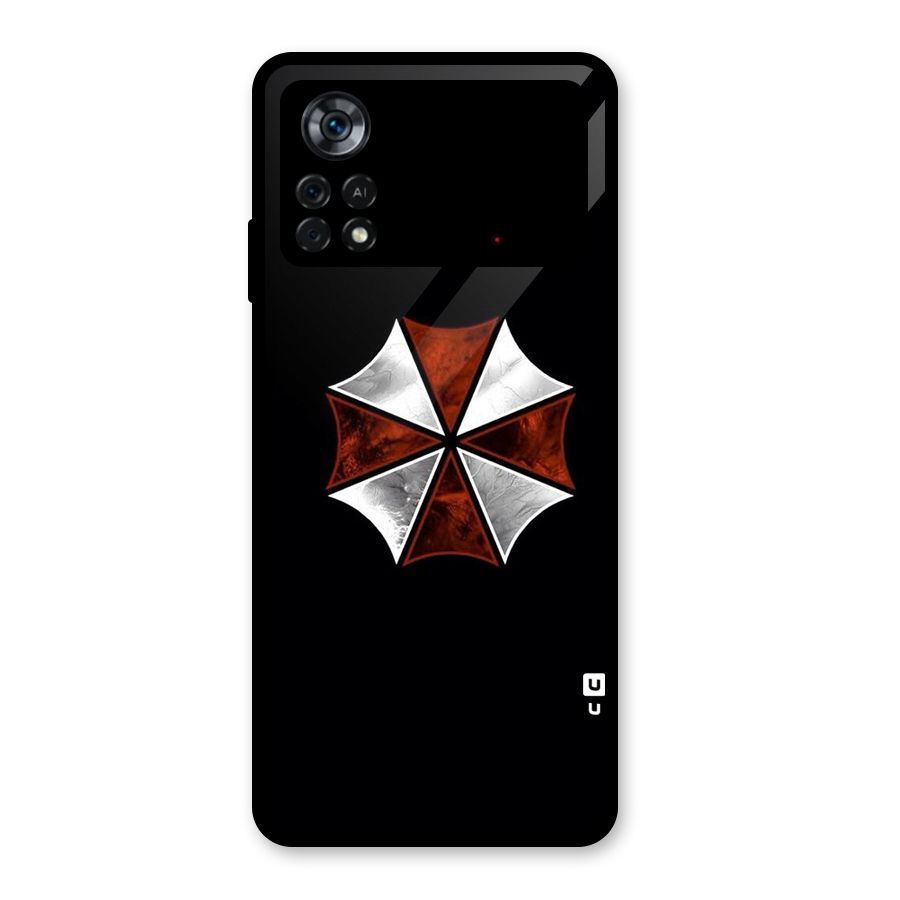 Umbrella Design Glass Back Case for Poco X4 Pro 5G