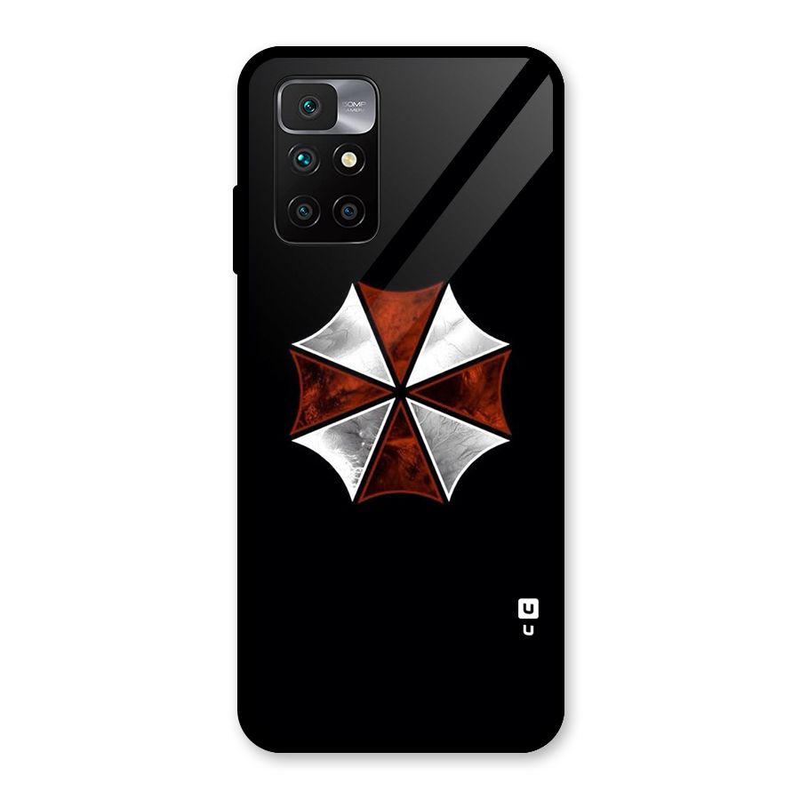 Umbrella Design Glass Back Case for Redmi 10 Prime