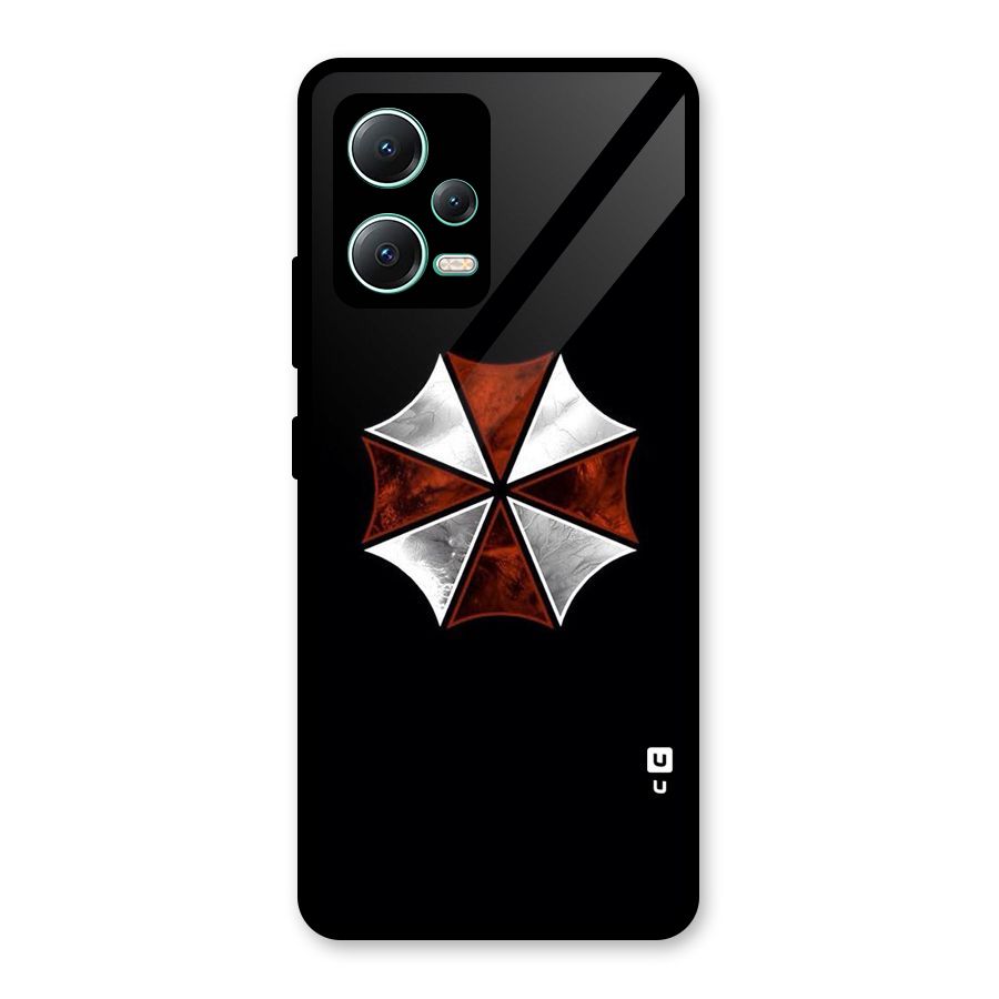 Umbrella Design Glass Back Case for Redmi Note 12 5G