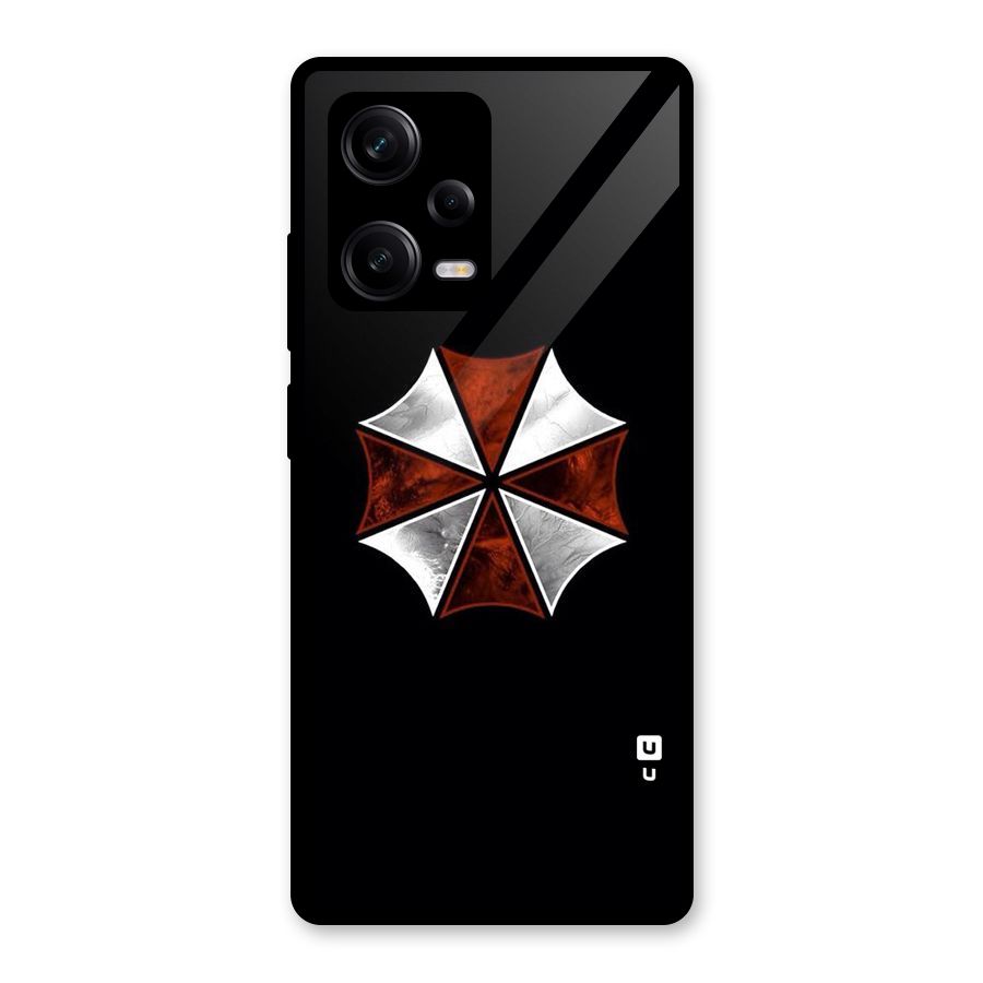 Umbrella Design Glass Back Case for Redmi Note 12 Pro
