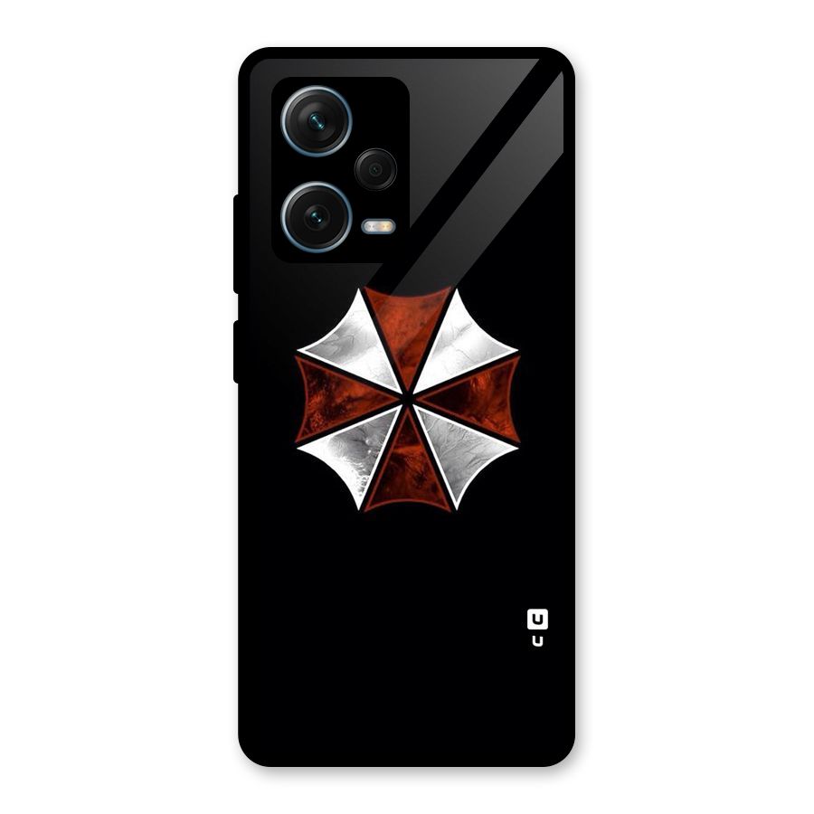 Umbrella Design Glass Back Case for Redmi Note 12 Pro Plus 5G