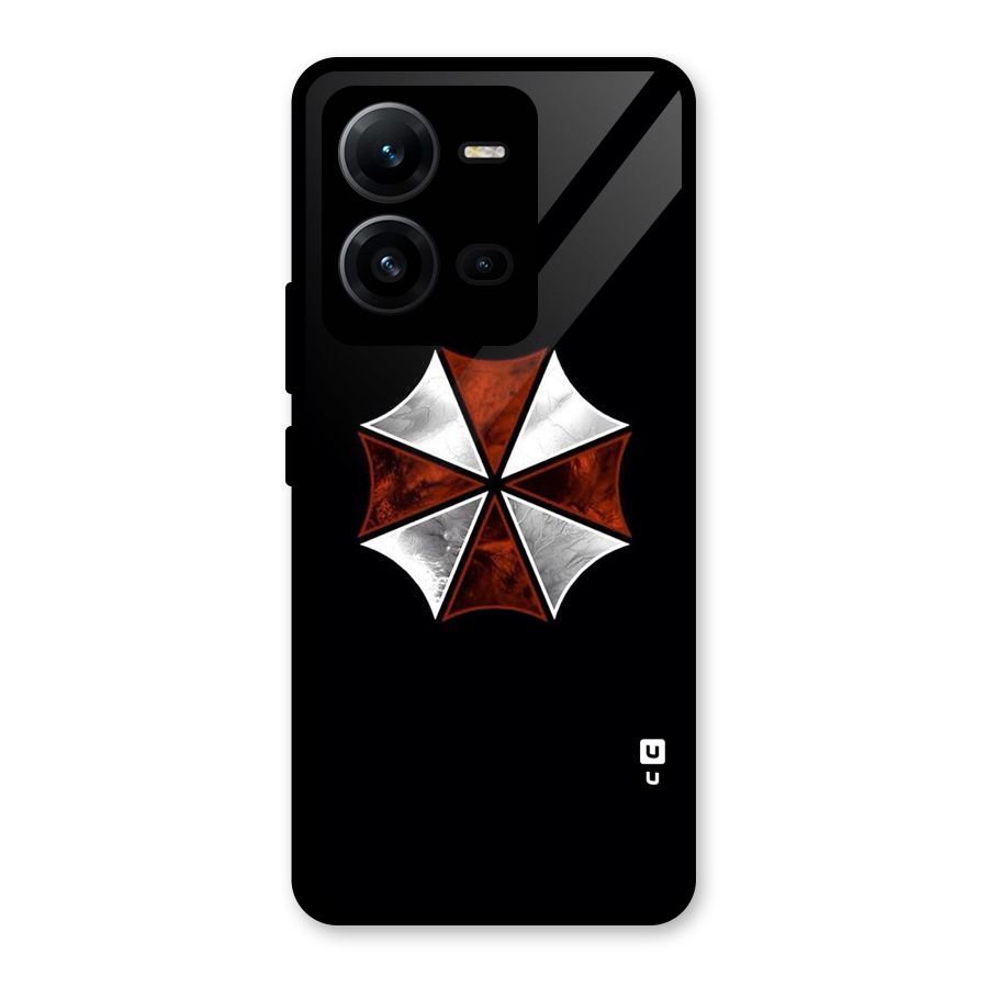 Umbrella Design Glass Back Case for Vivo V25
