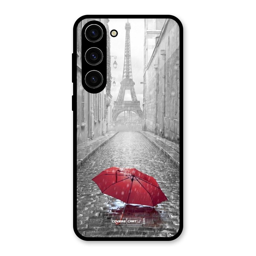 Umbrella Paris Glass Back Case for Galaxy S23 Plus