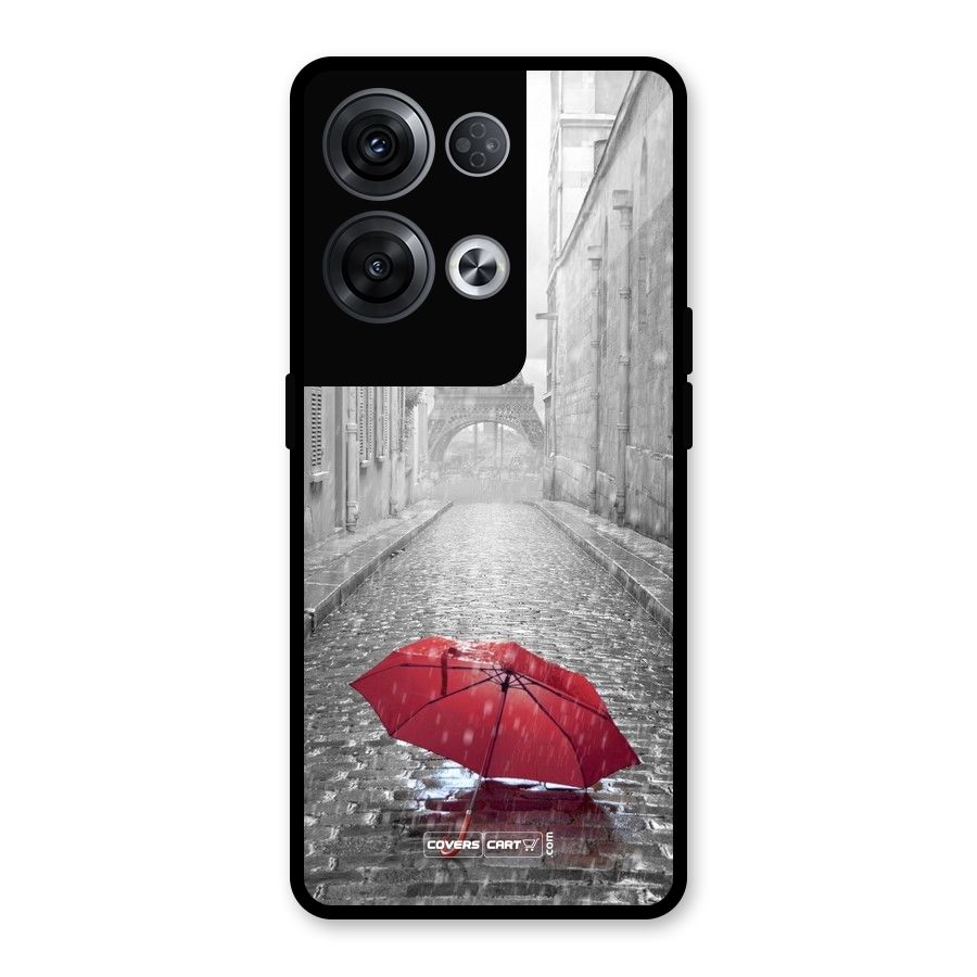 Umbrella Paris Glass Back Case for Oppo Reno8 Pro 5G