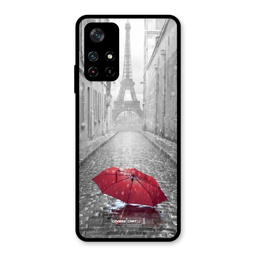 Umbrella Paris Glass Back Case for Poco M4 Pro 5G