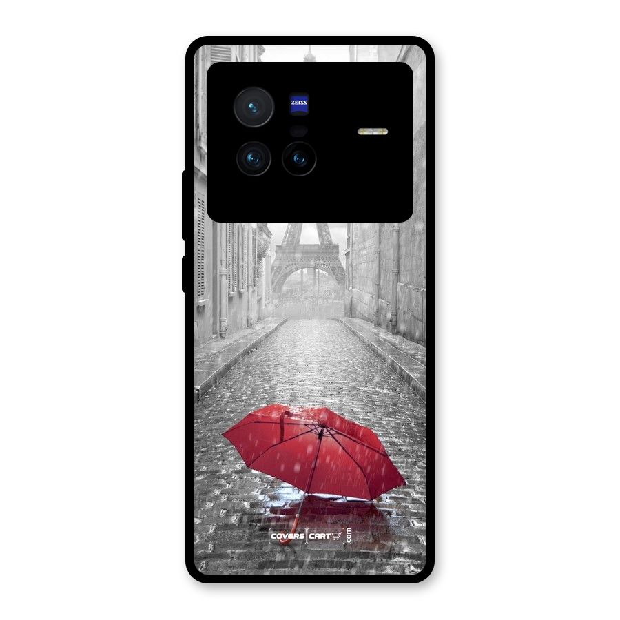 Umbrella Paris Glass Back Case for Vivo X80