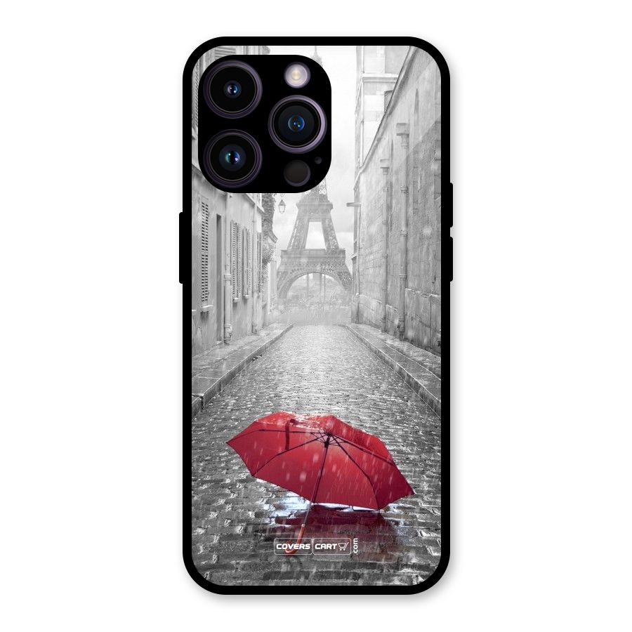 Umbrella Paris Glass Back Case for iPhone 14 Pro Max