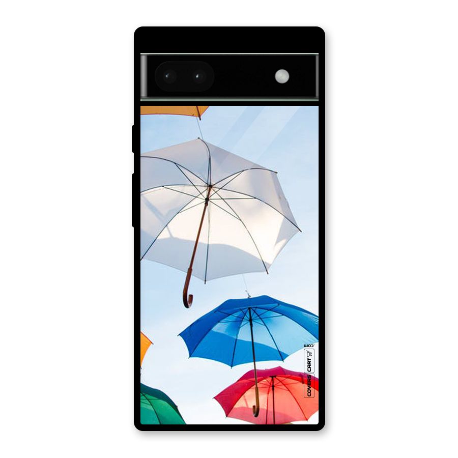 Umbrella Sky Glass Back Case for Google Pixel 6a